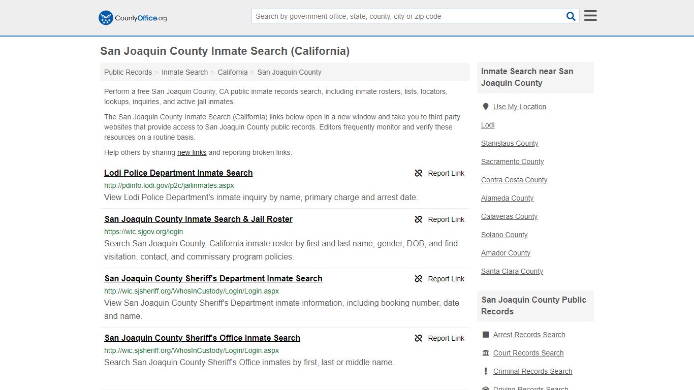Inmate Search - San Joaquin County, CA (Inmate Rosters ...